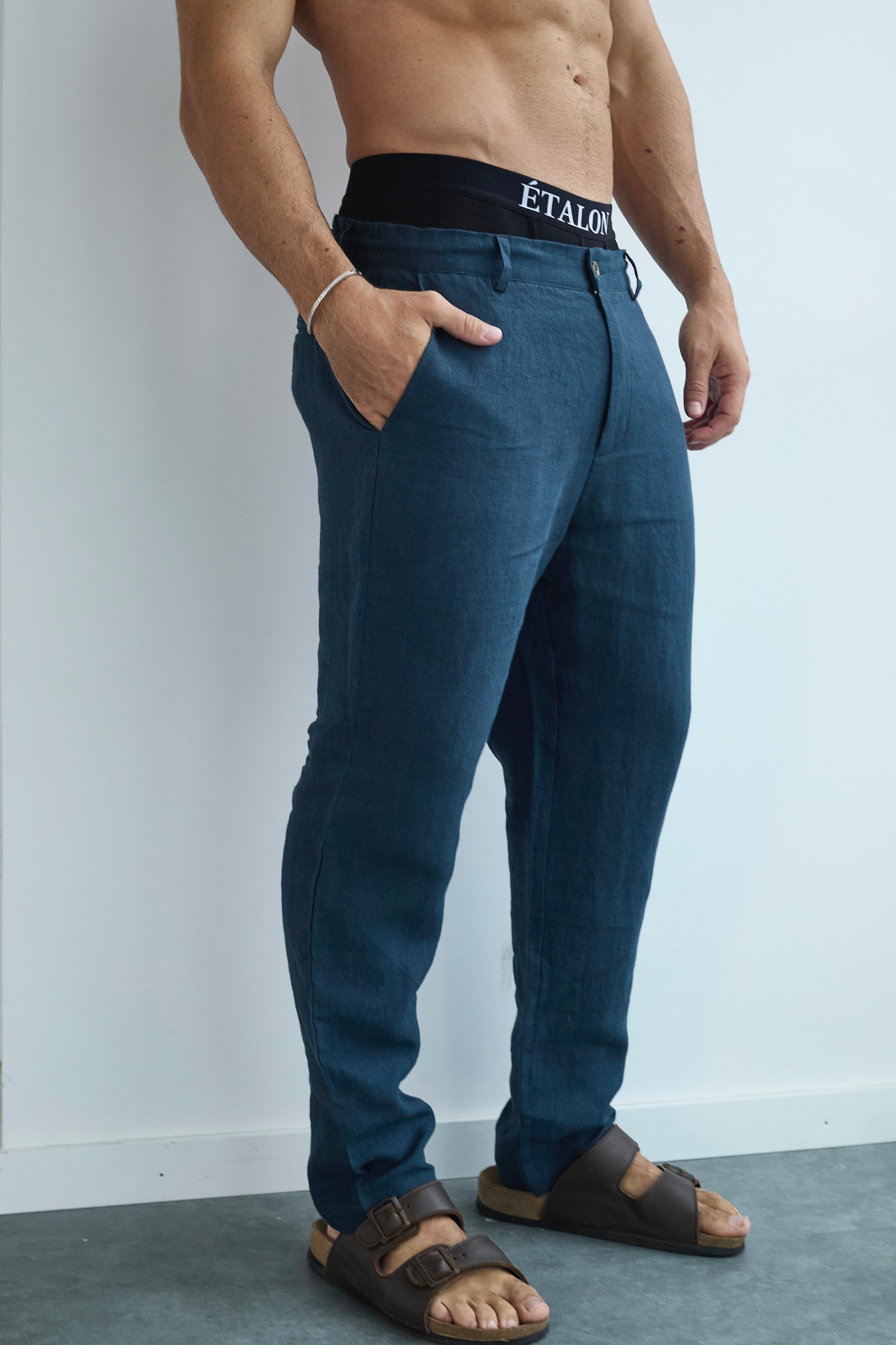 Perfect Blue Linen Pant