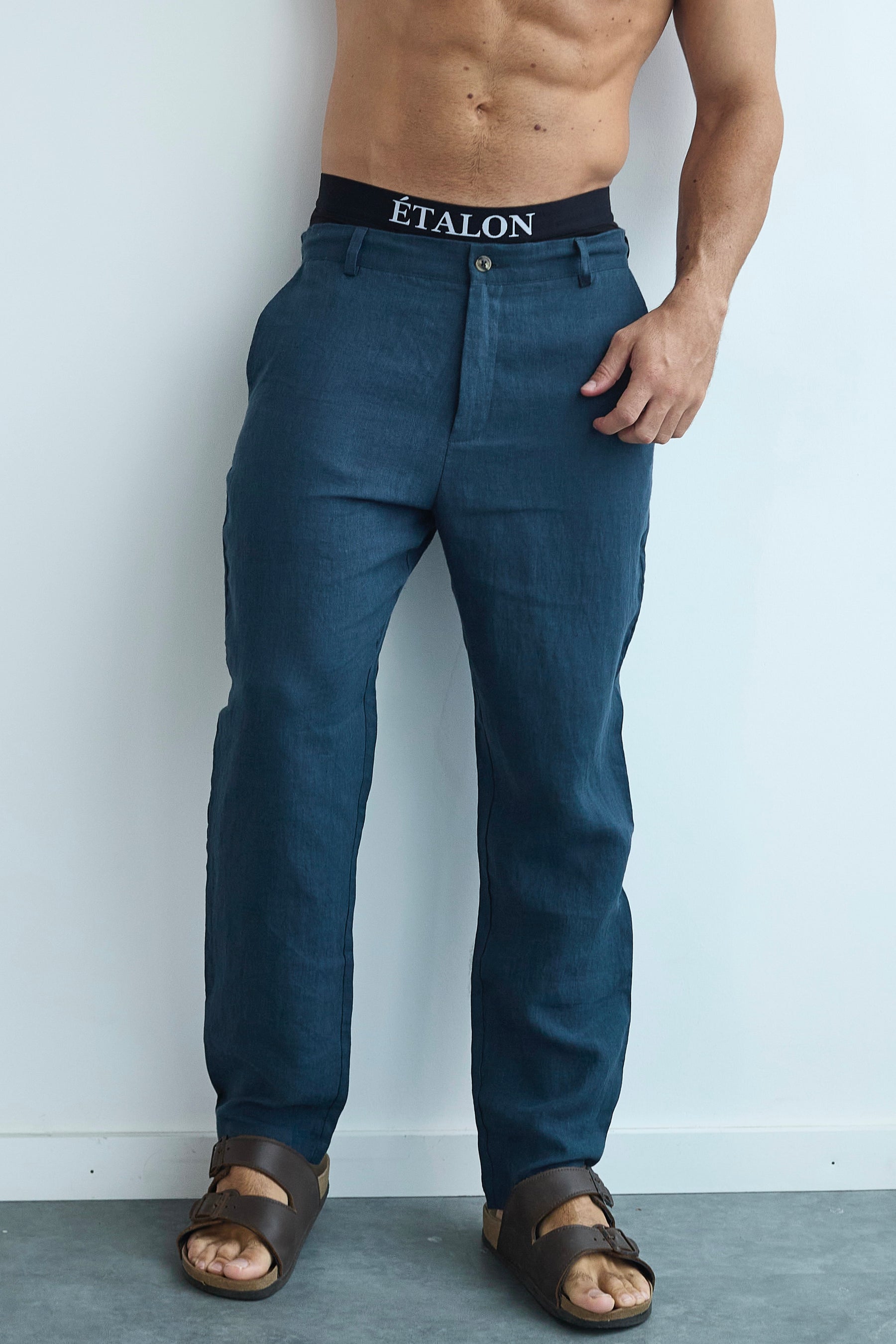 Perfect Blue Linen Pant