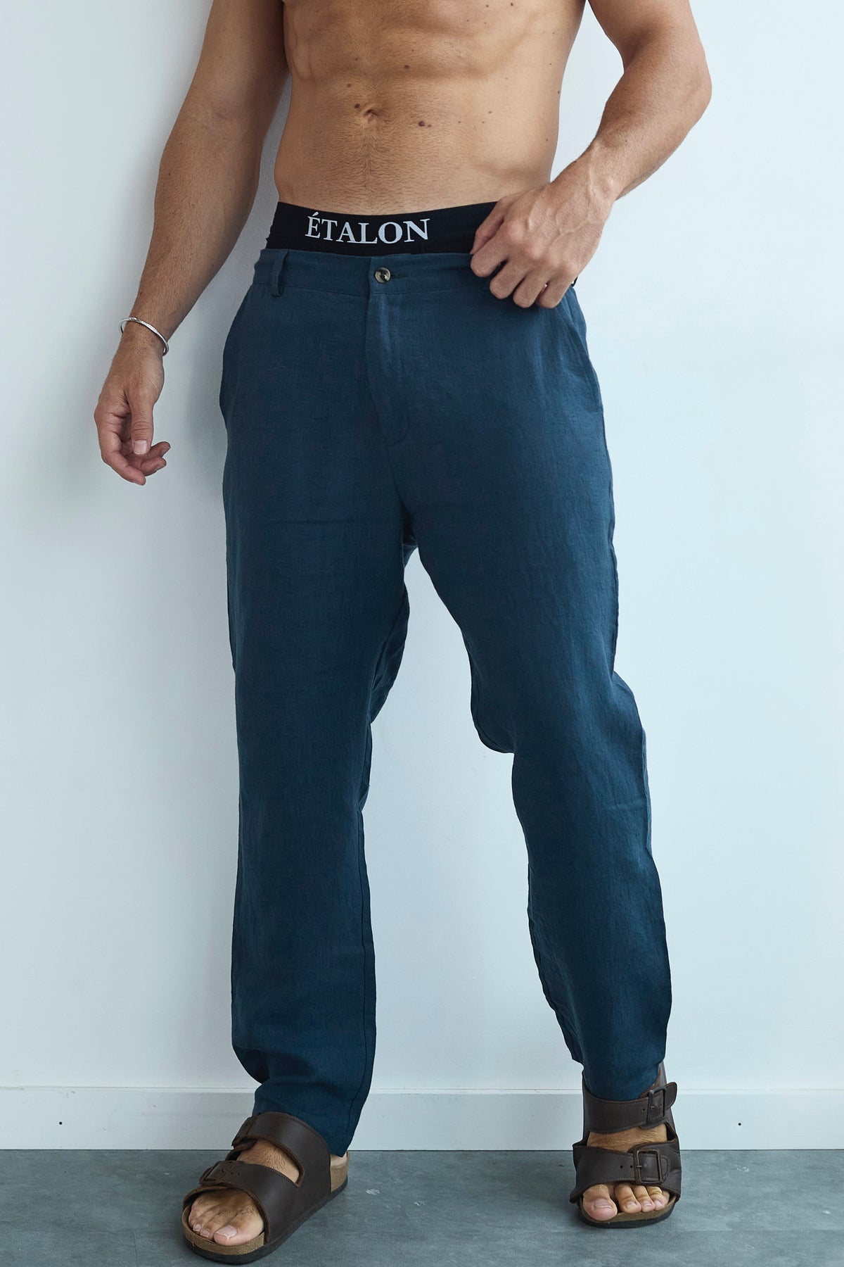 Perfect Blue Linen Pant