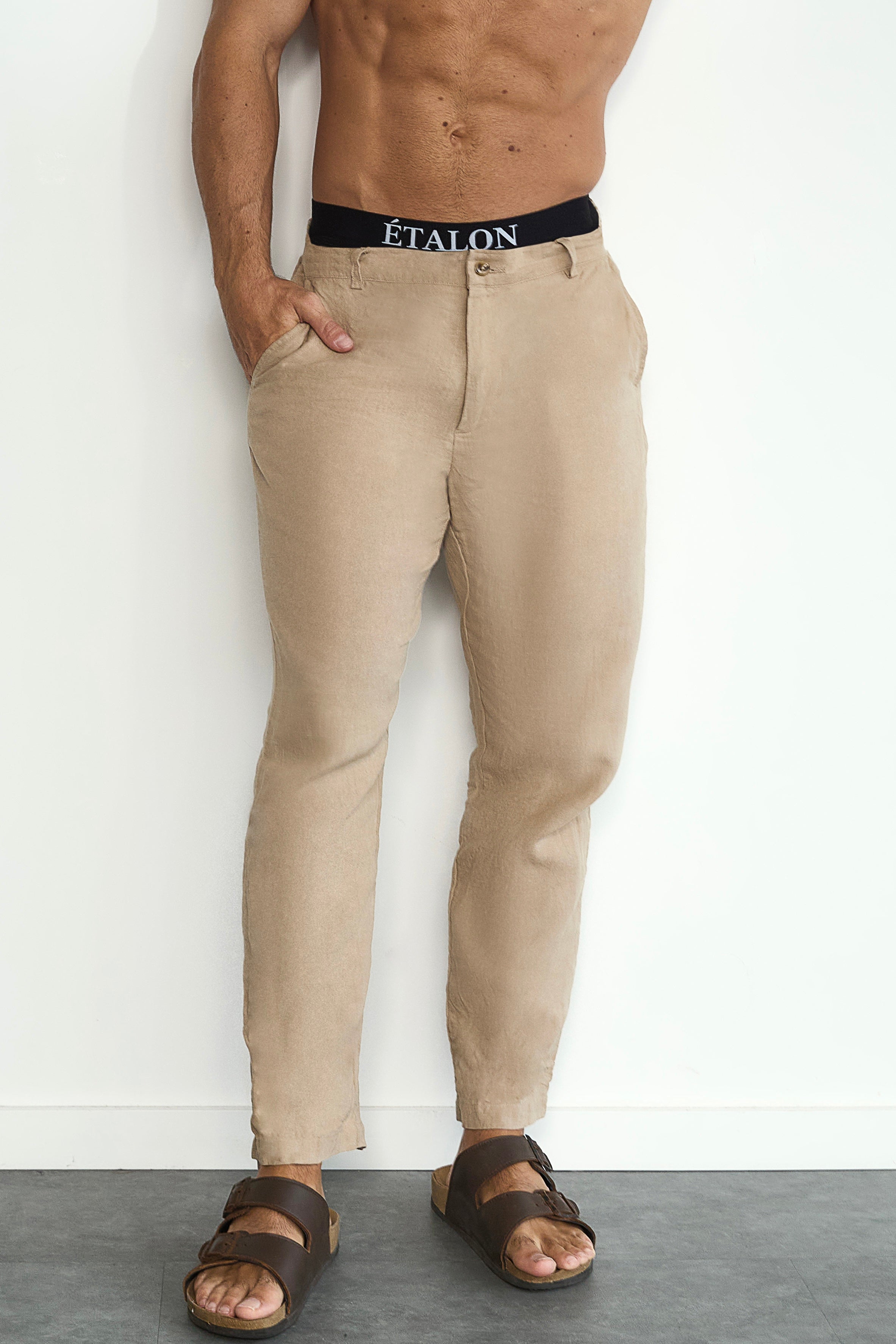 Perfect Beige Linen Pant