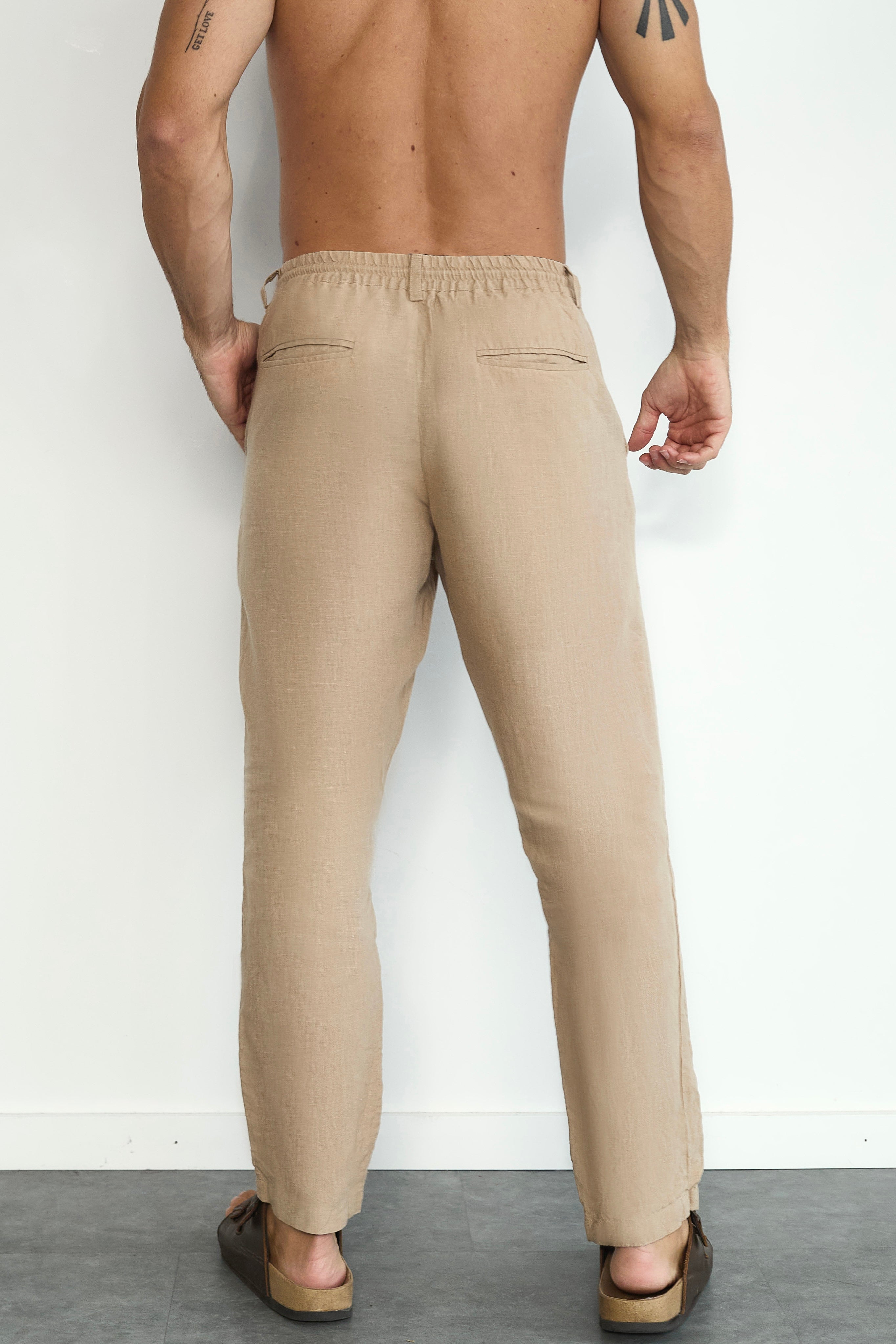Perfect Beige Linen Pant
