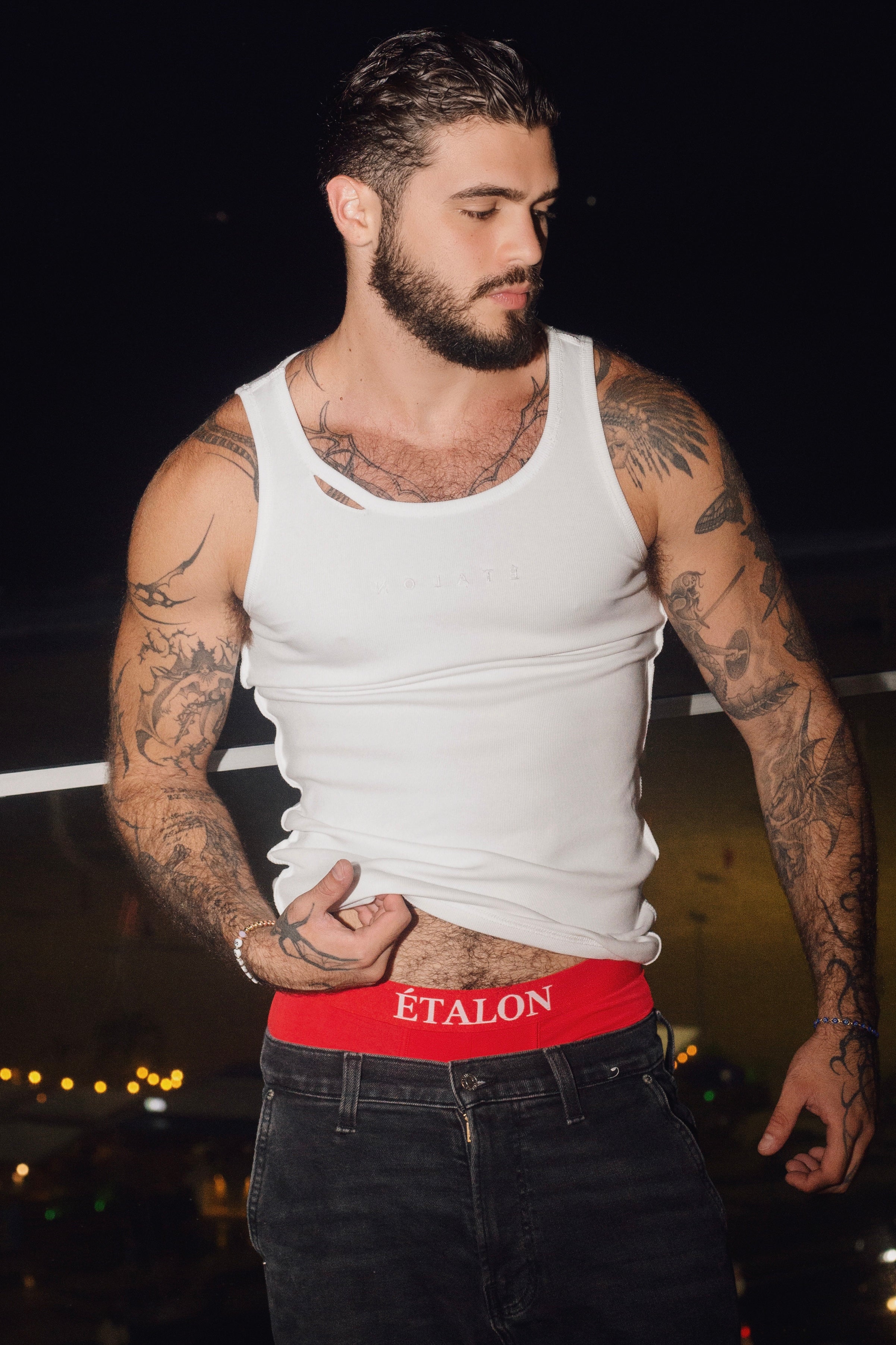 Rip Ribbed Tank Top (Regular Length)