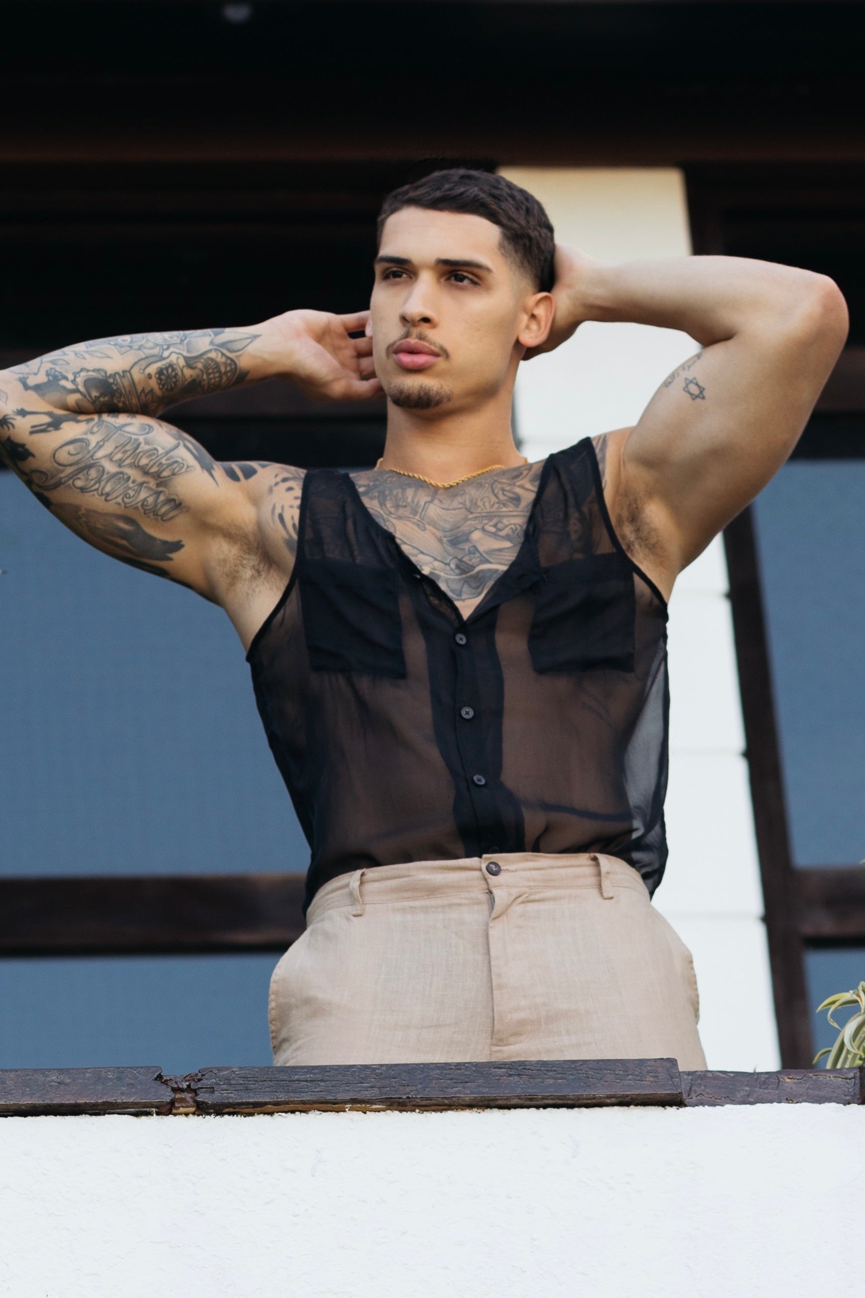 Extra Thin Button Up Tank Top