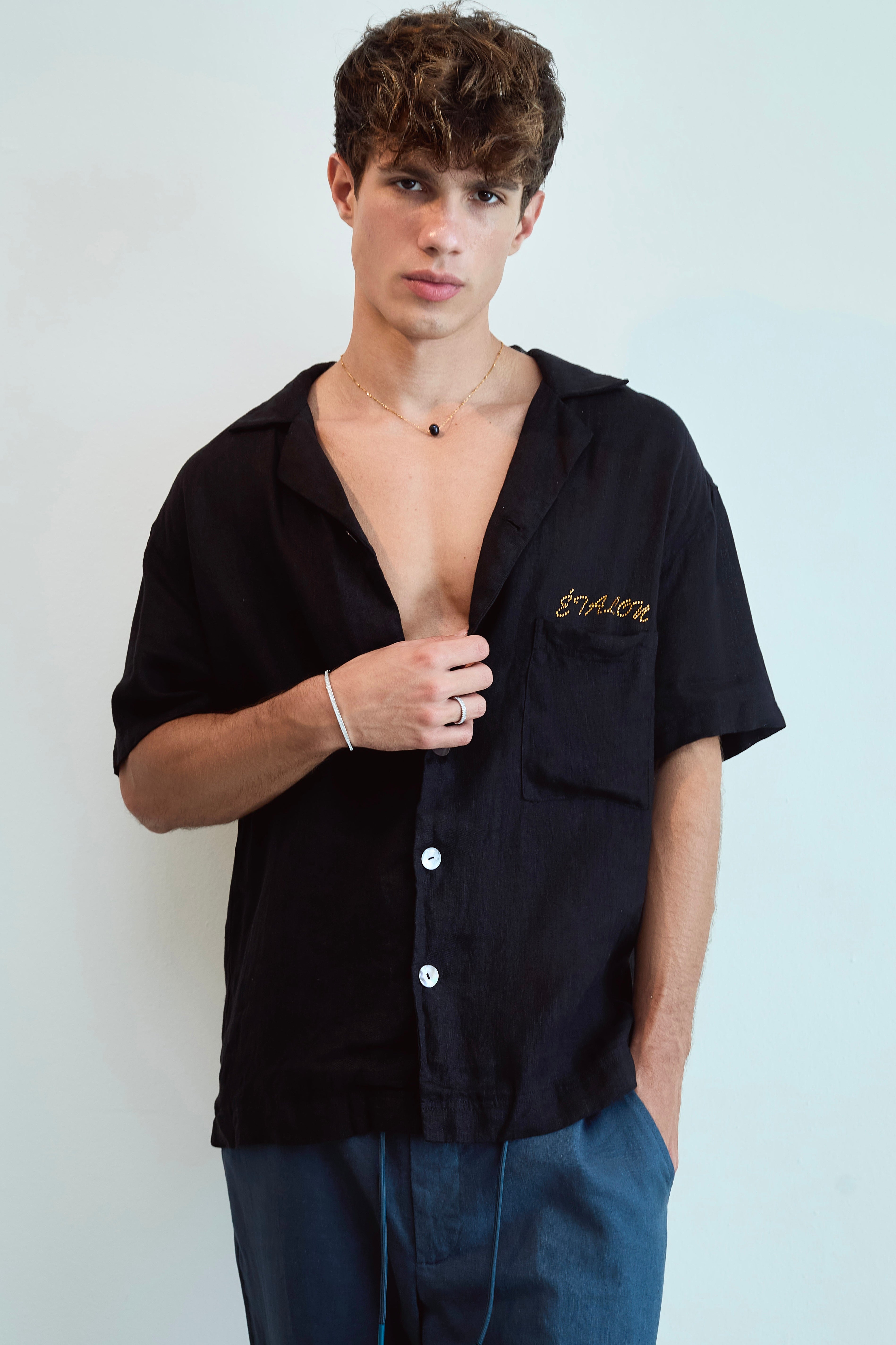 Camisa de lino Crystal Palm Tree 02