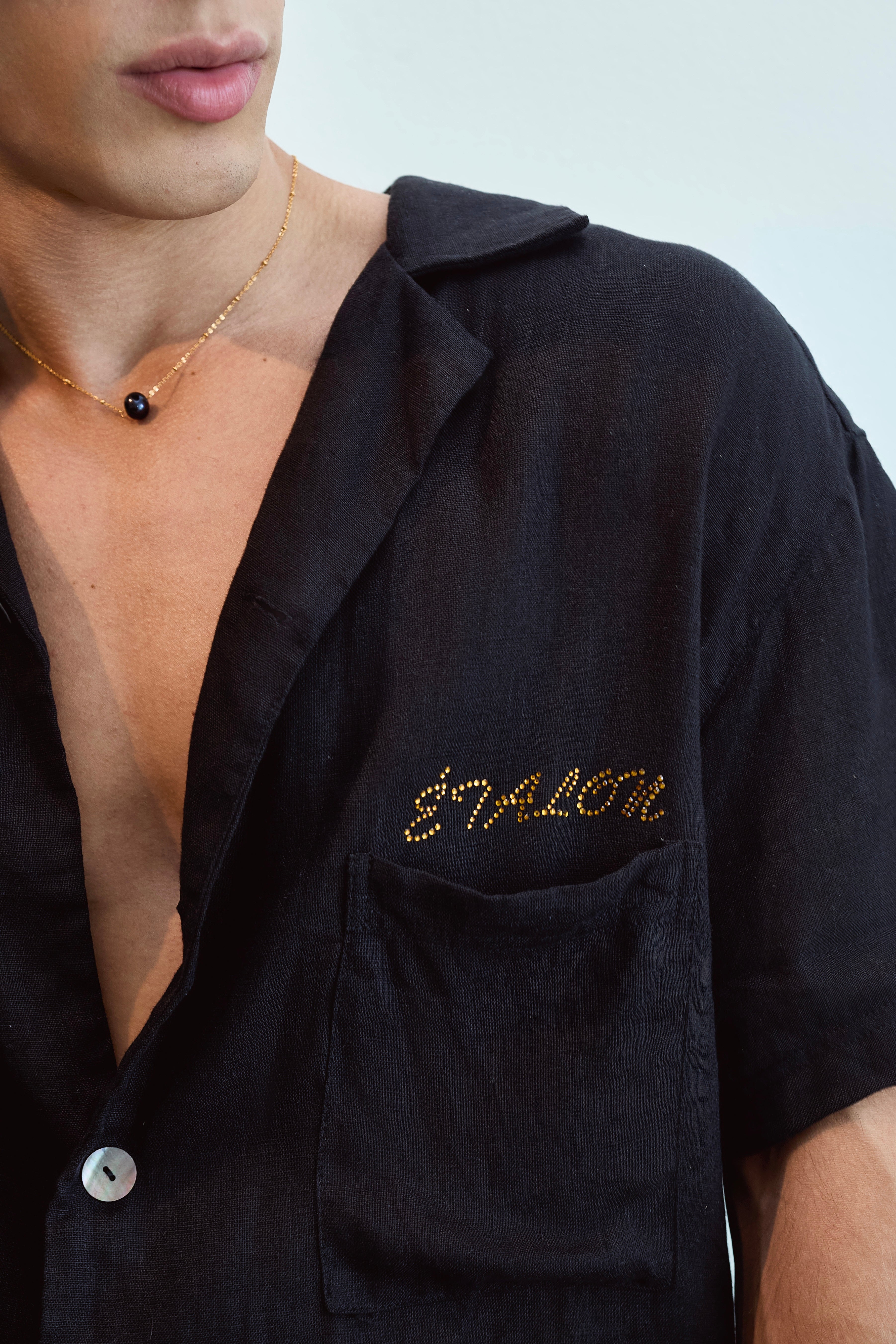 Camisa de lino Crystal Palm Tree 02