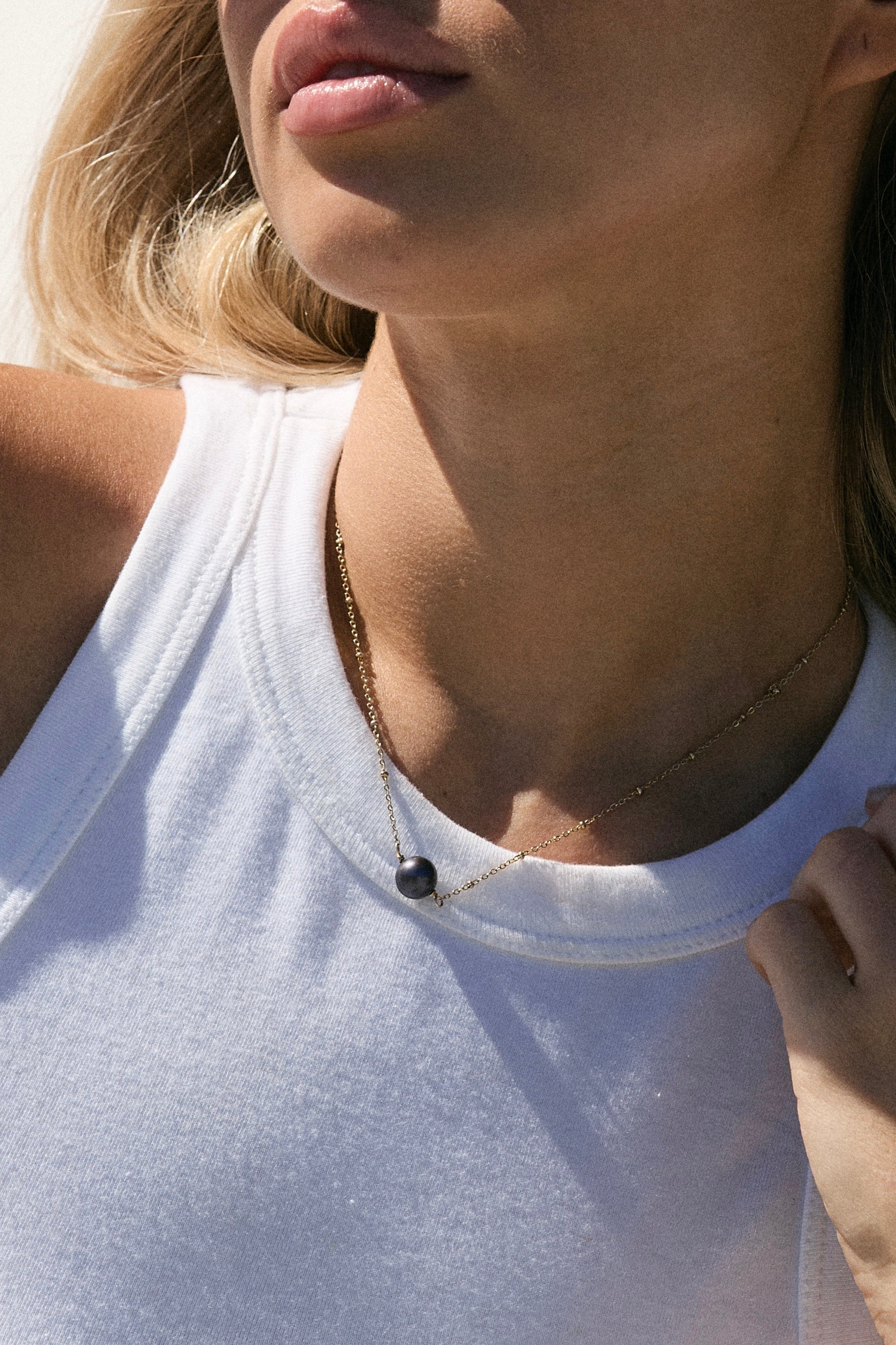 One Black Pearl Necklace FOBP