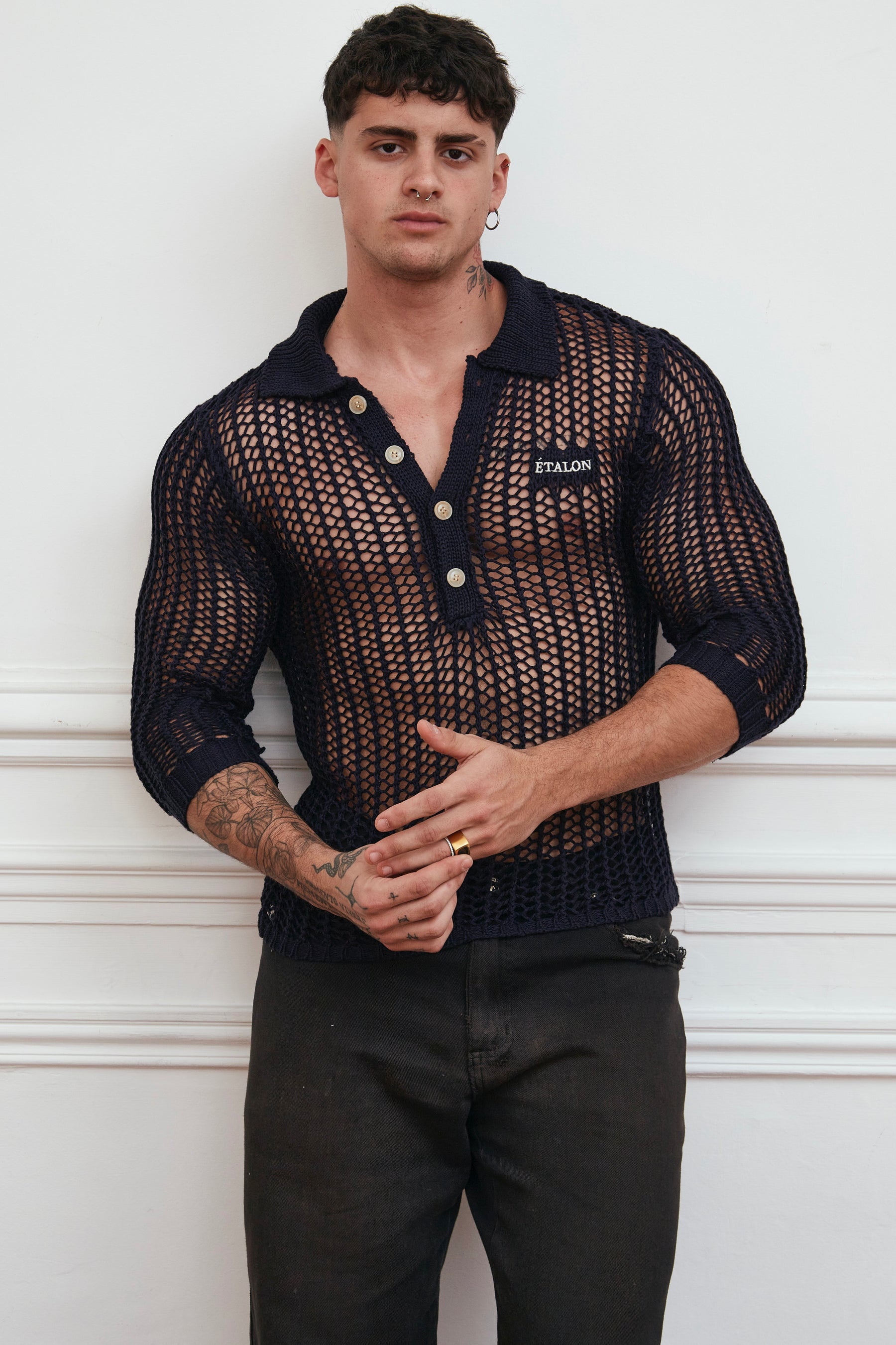Knitted Polo L/S