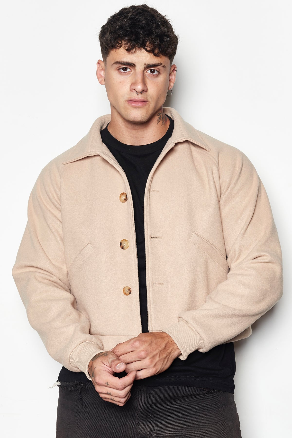 Cropped Bomber Jacket