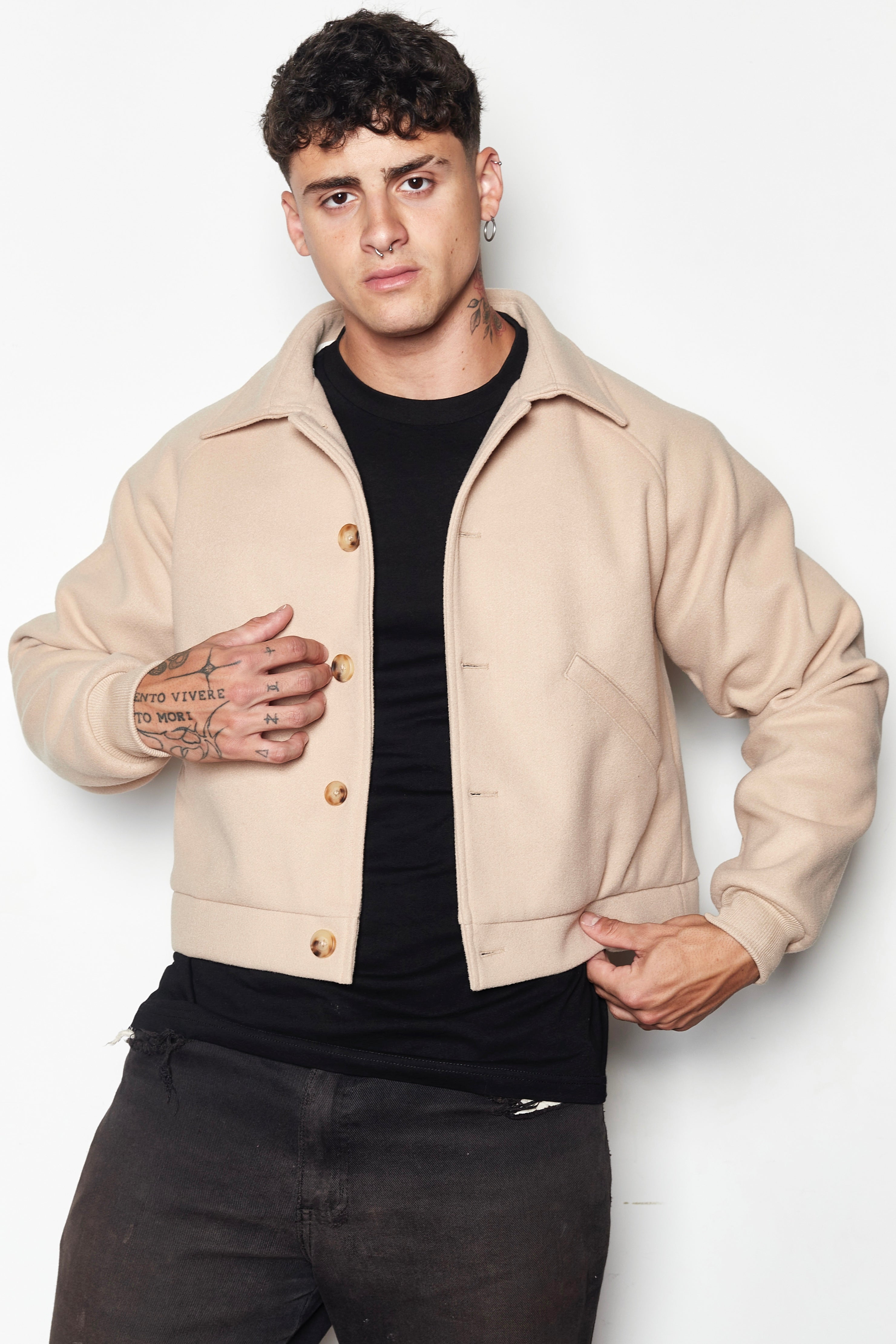 Cropped Bomber Jacket