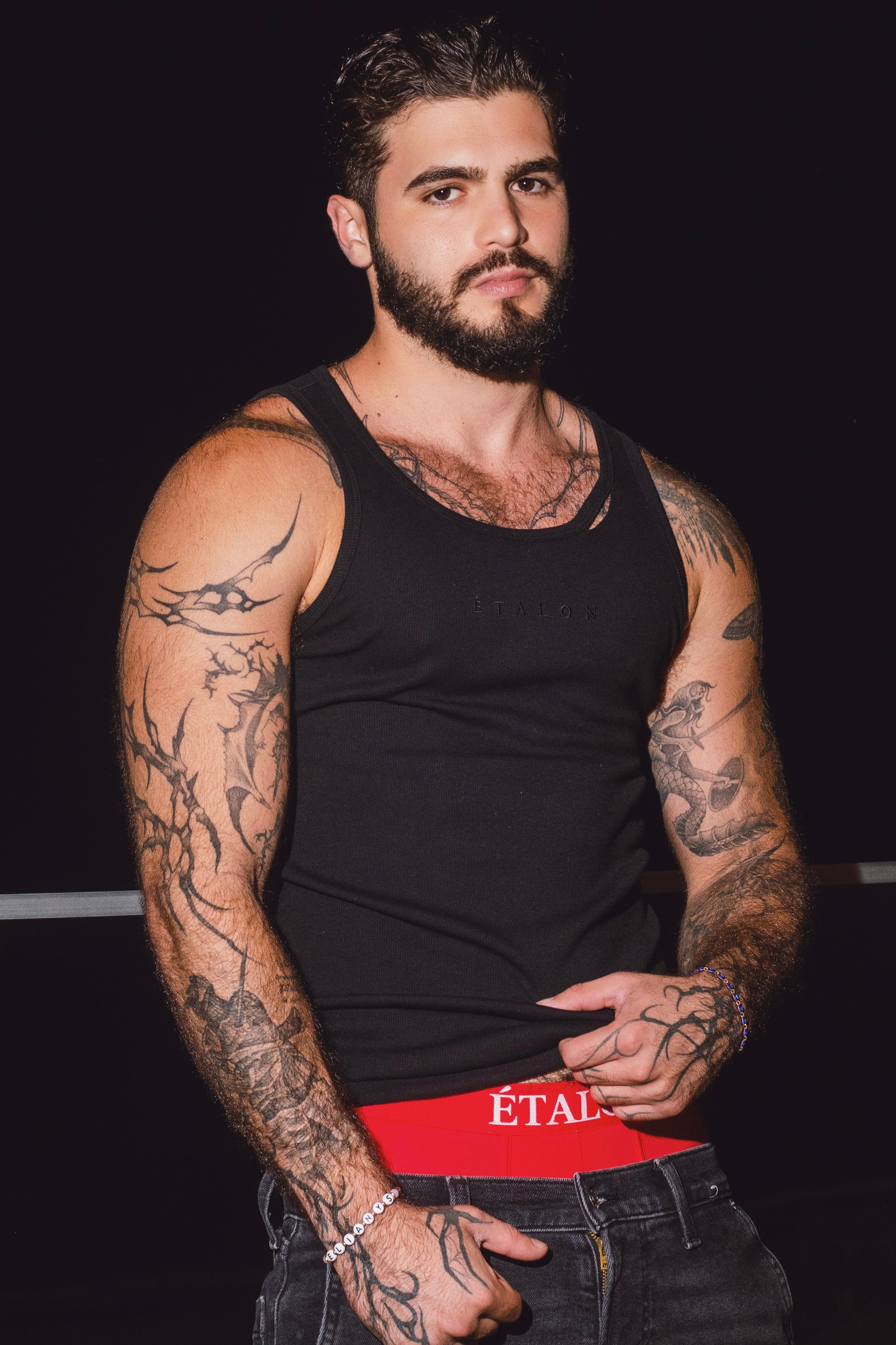 Rip Ribbed Tank Top (Regular Length)