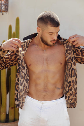 Leopard Print Chiffon Shirt