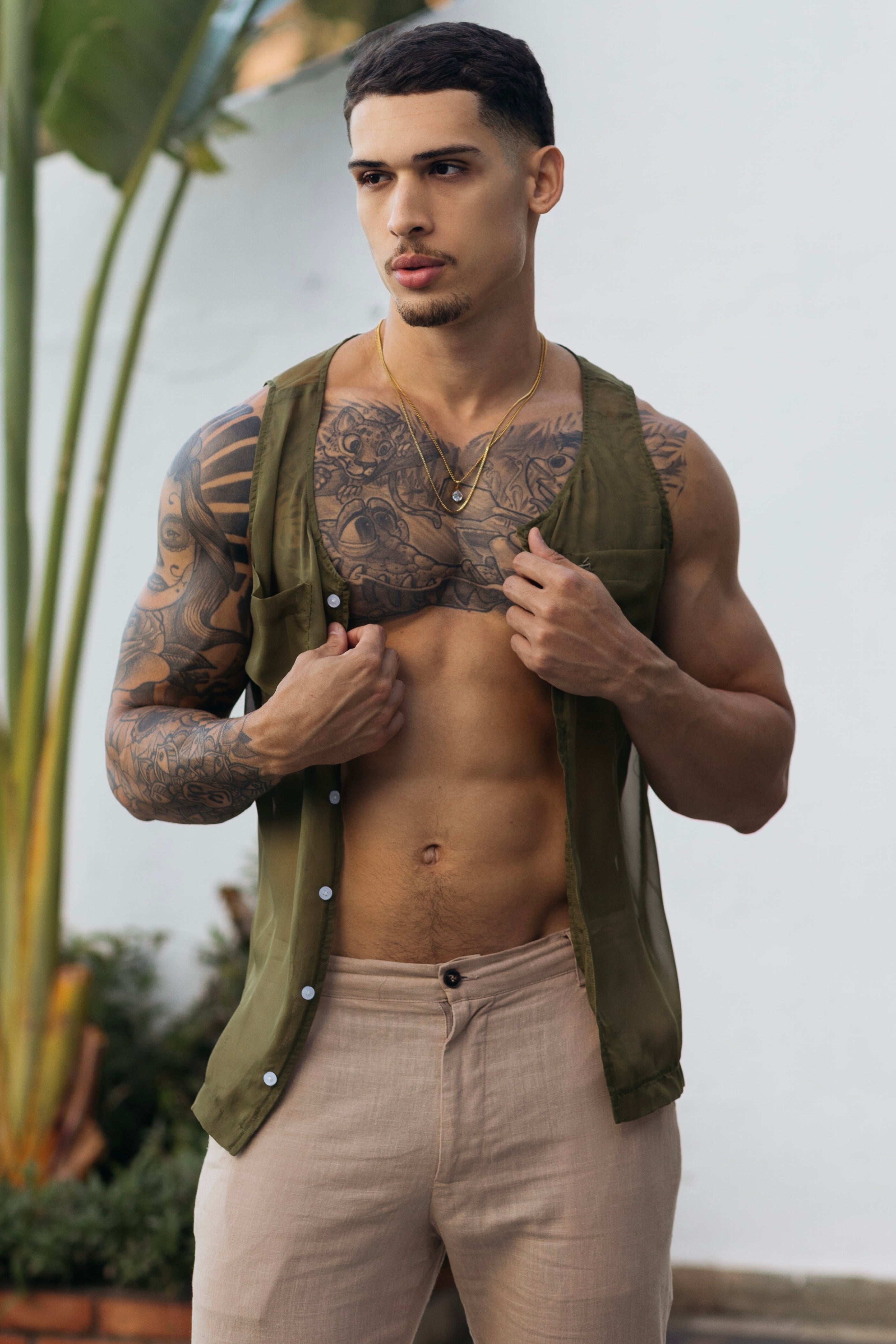 Extra Thin Button Up Tank Top