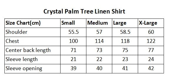 Crystal Palm Tree Linen Shirt