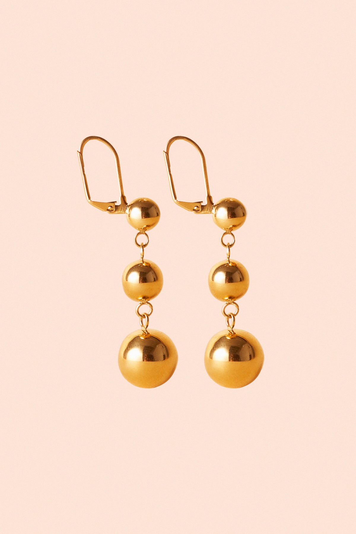 Golden Spheres Earrings