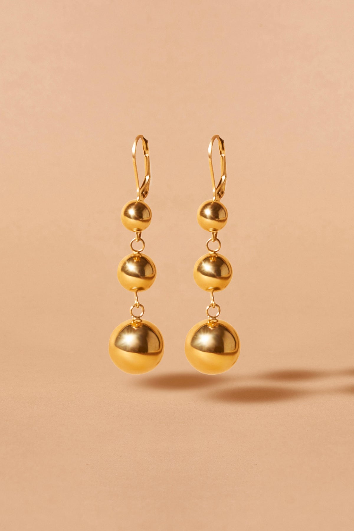 Golden Spheres Earrings