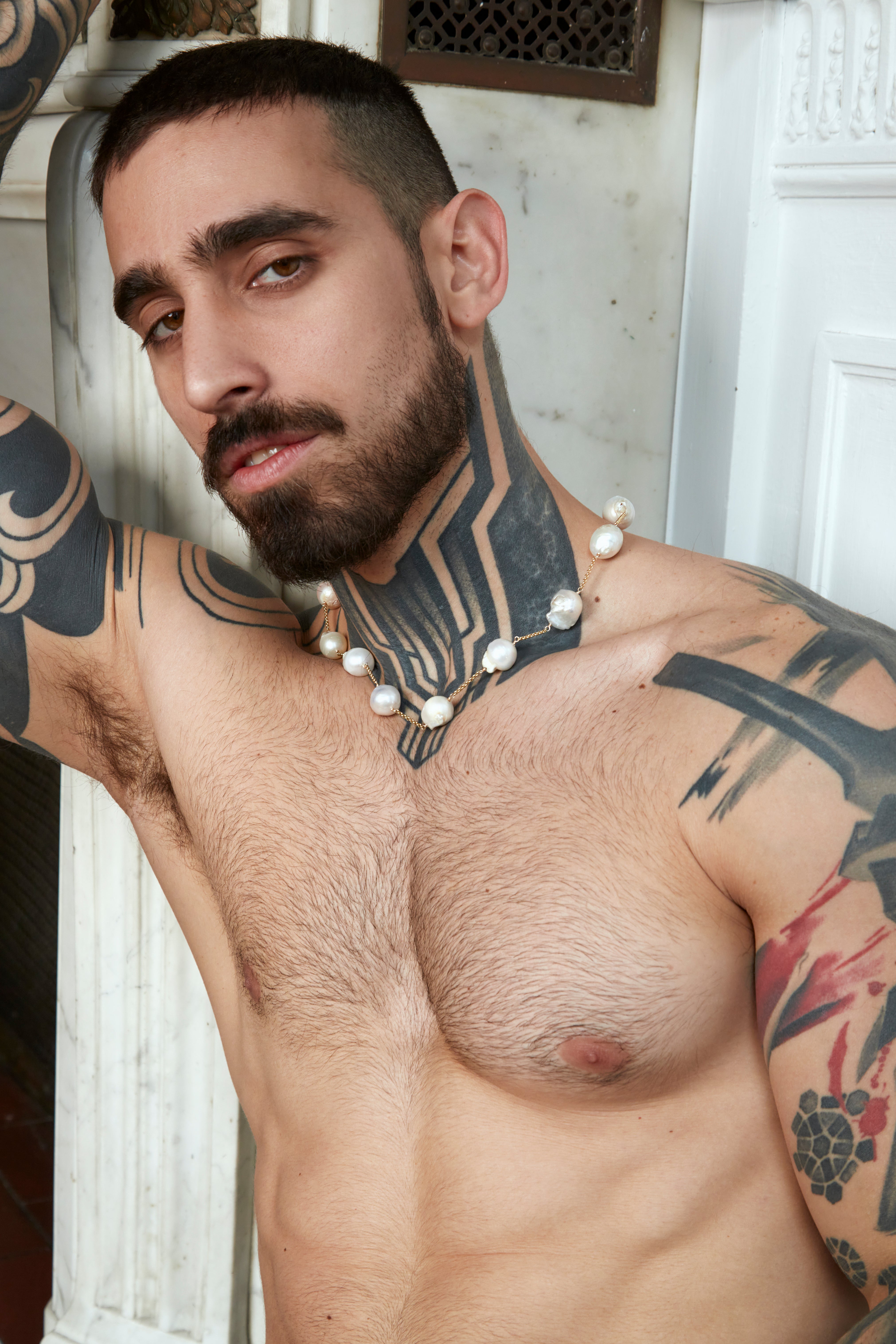 Stringed Pearl Necklace