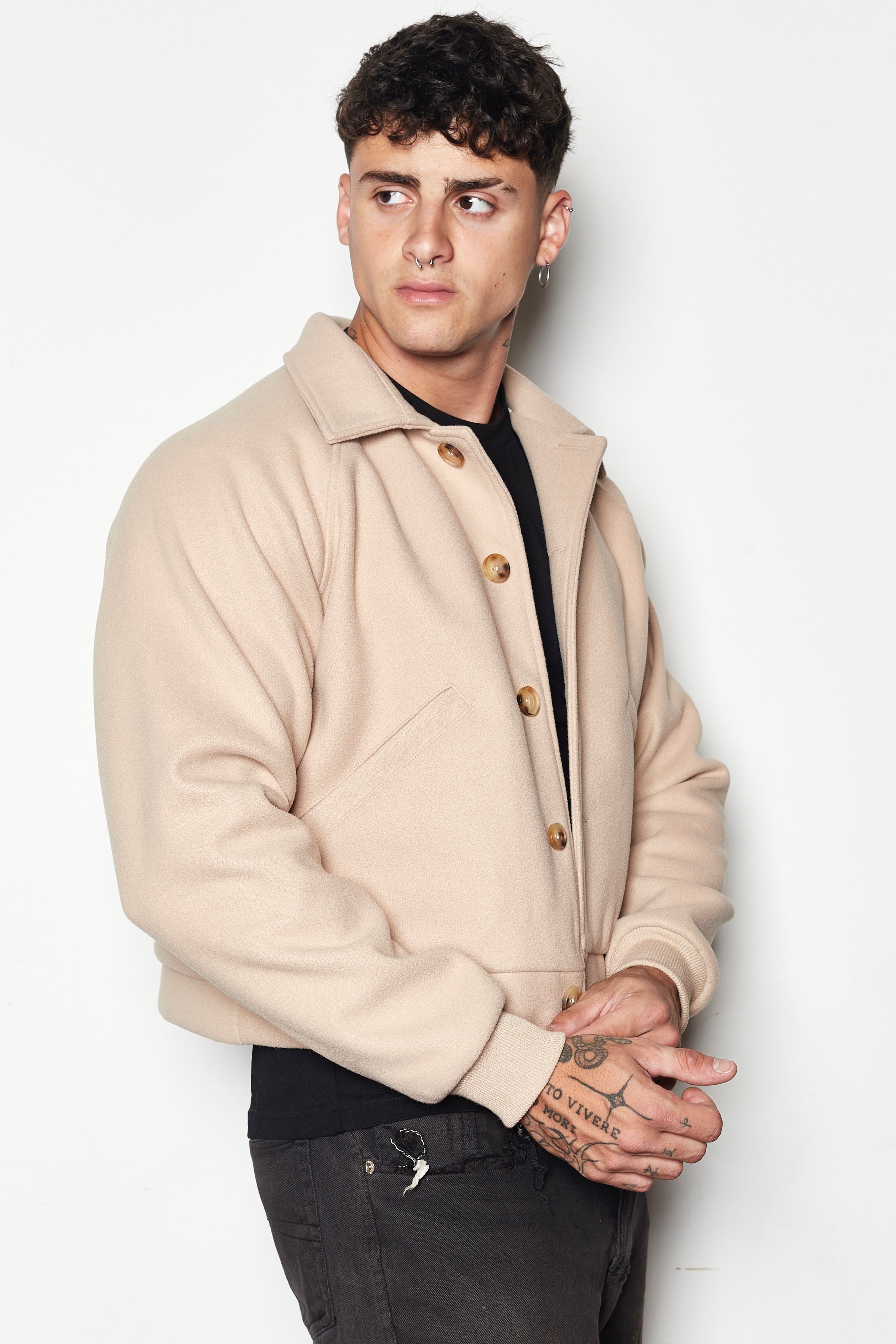 Cropped Bomber Jacket