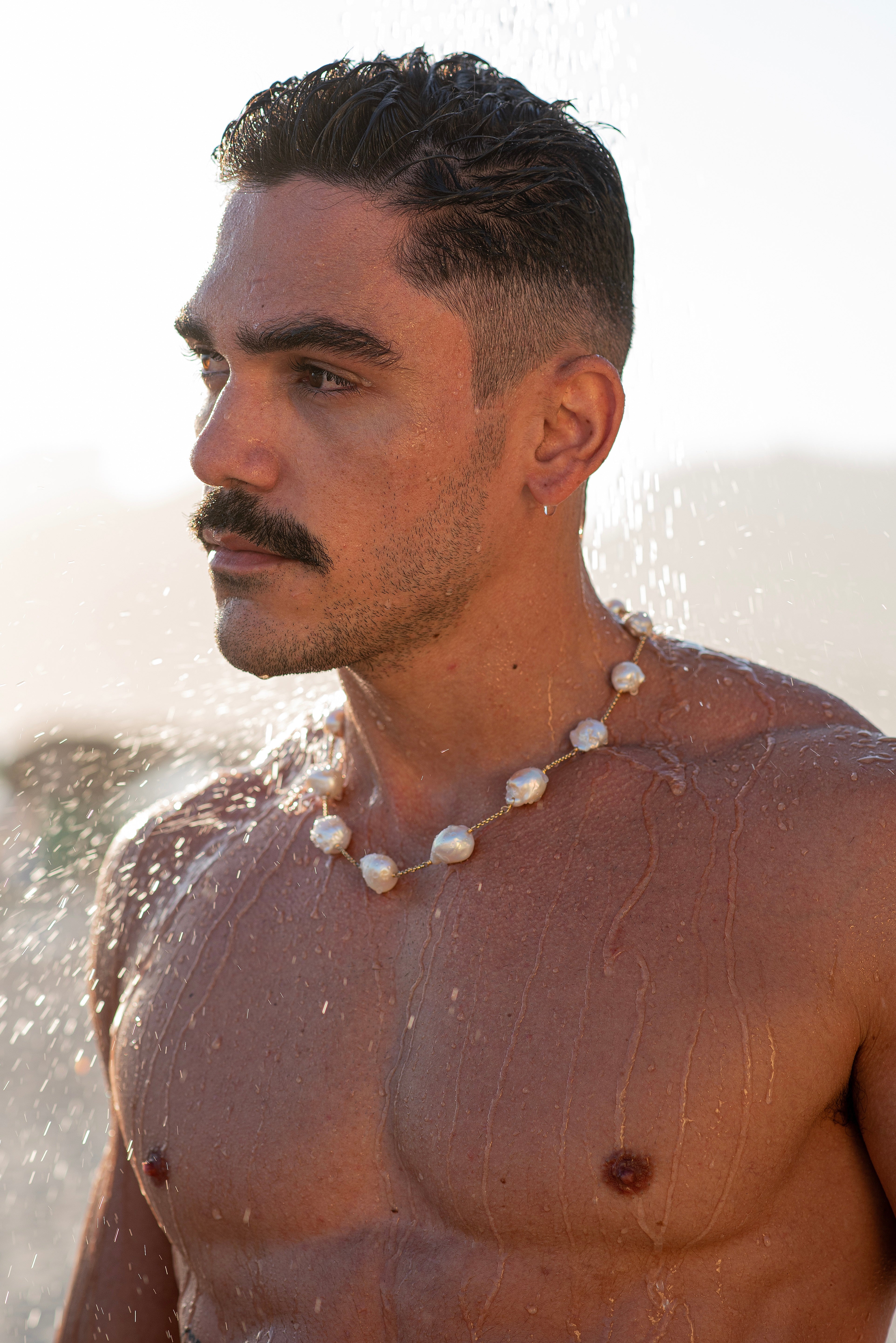 Stringed Pearl Necklace