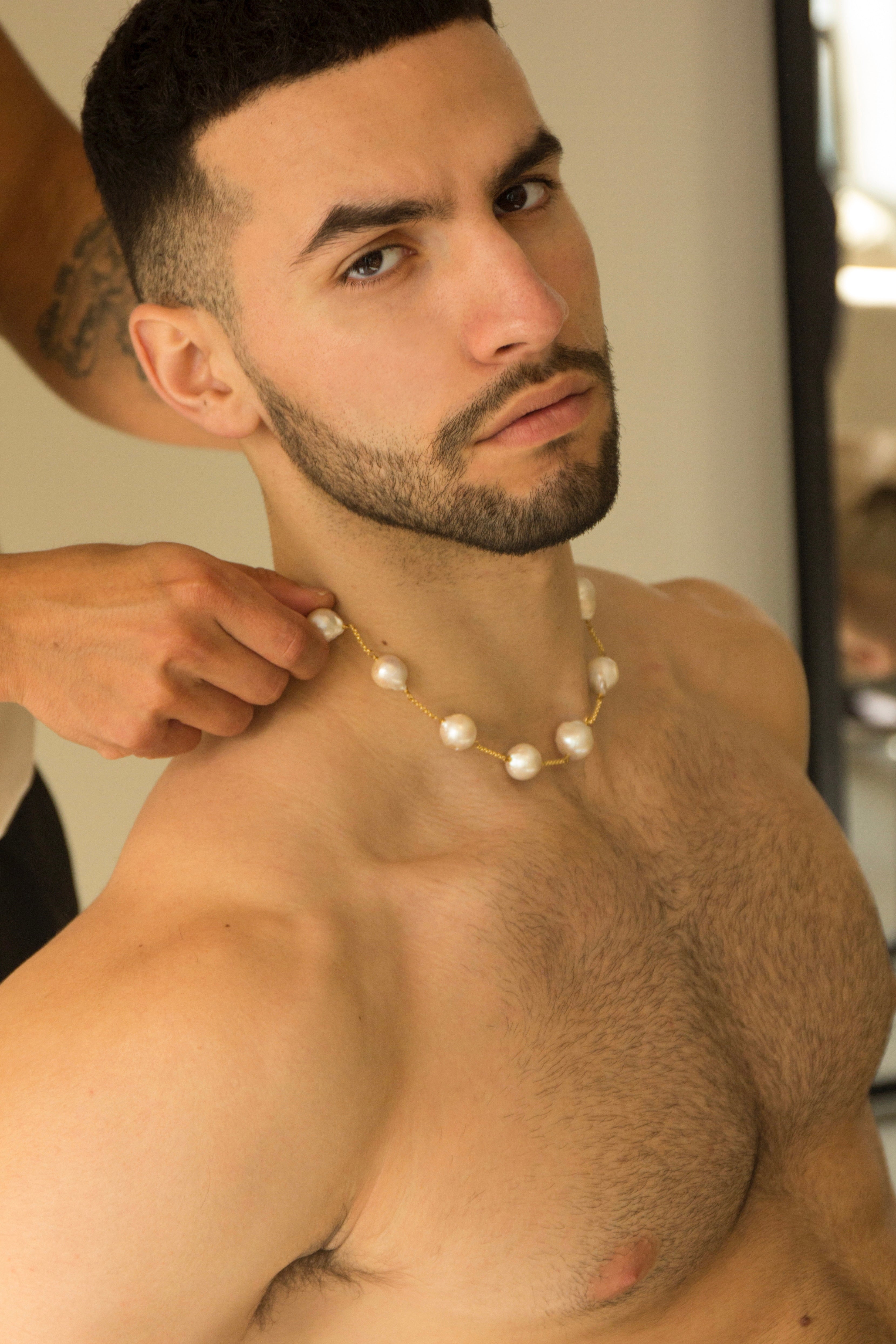 Stringed Pearl Necklace